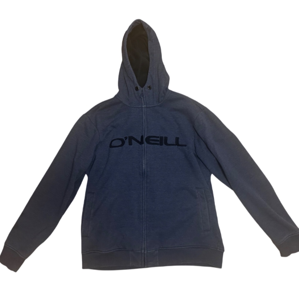 Y2K Vintage O’Neill Blue Sun-Faded Zip-Up Hoodie Sweater XL